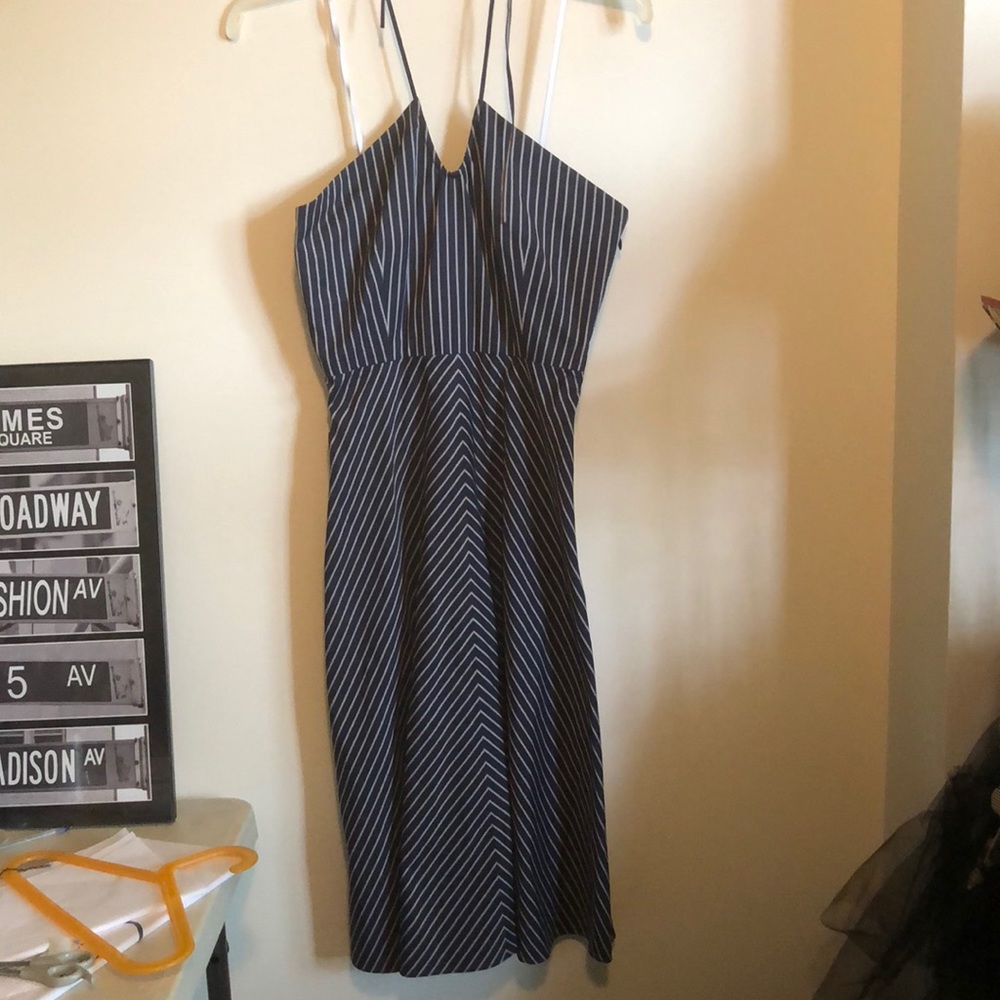 J Crew- halter stripe dress.
